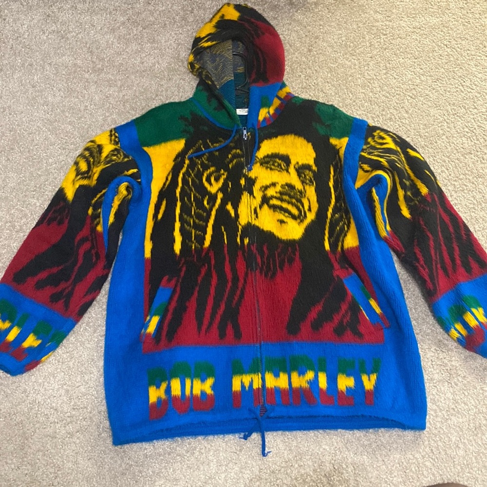Bob Marley Wool Zip Up Hoodie